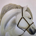 Load image into Gallery viewer, White Horse Portrait Wall Square
