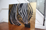 Load image into Gallery viewer, Gold/Silver Leaf Zebra
