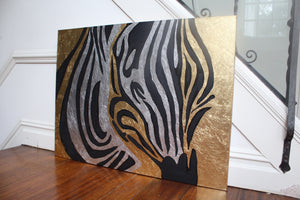 Gold/Silver Leaf Zebra