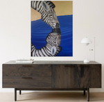 Load image into Gallery viewer, Zebra in Water
